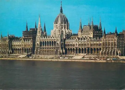 Europe Hungary Budapest Parliament 1982 Danube large stamp personality postcard