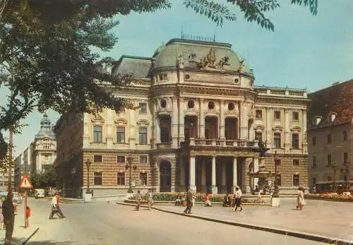 Europe Slovakia Bratislava national thatre 1966 postcard