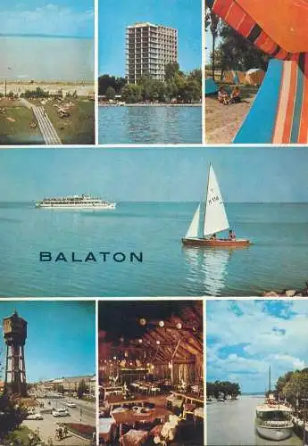 Europe Hungary Balaton lake greetings postcard