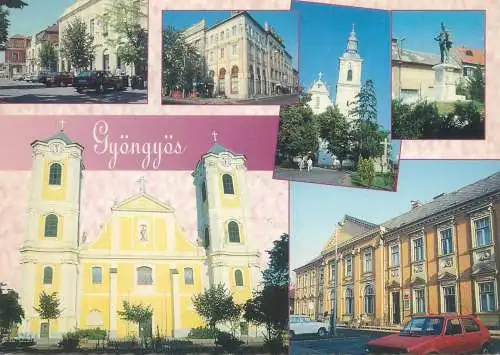 Europe Hungary Gyongyos 2000 multi view postcard