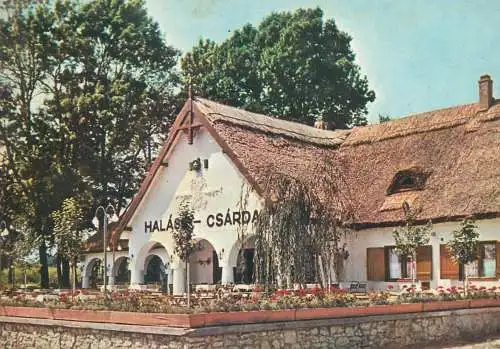 Europe Hungary Keszthely Fisher's Inn Balaton stamp postcard
