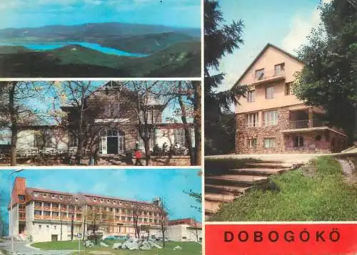 Europe Hungary Dobogoko multi view 1981 postcard