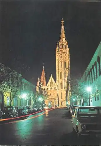 Europe Hungary Budapest Matyas emplom church 1981 postcard