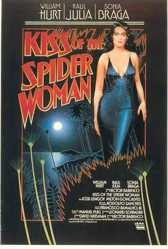 Cinema movie poster film advertising postcard Kiss of the Spider Woman