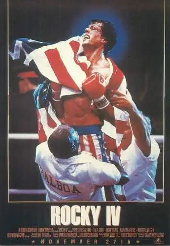 Cinema movie poster film advertising postcard Rocky IV