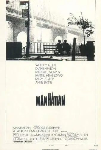 Cinema movie poster film advertising postcard Manhattan