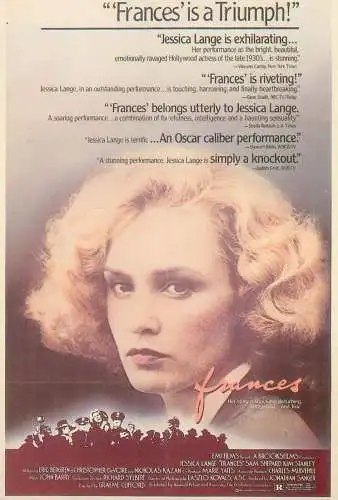 Cinema movie poster film advertising postcard Frances