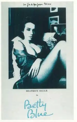 Cinema movie poster film advertising postcard Beatrice Dalle in Betty Blue