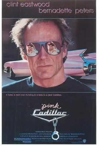 Cinema movie poster film advertising postcard Clint Eastwood in Pink Cadillac