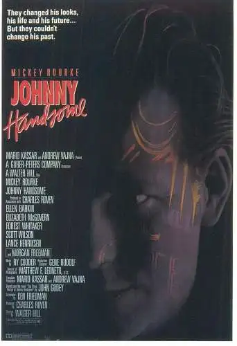 Cinema movie poster film advertising postcard Mickey Rourke in Johnny Handsome