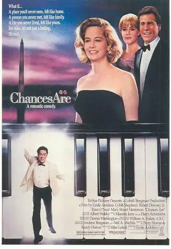 Cinema movie poster film advertising postcard romantic comedy Chances Are