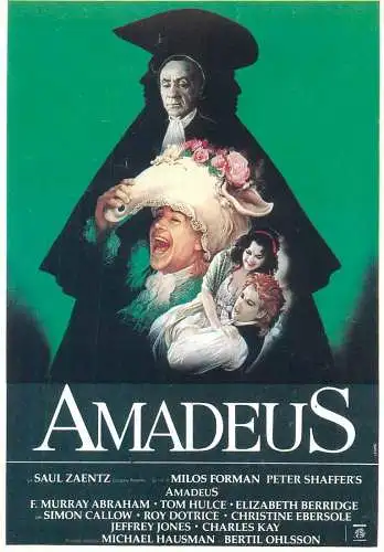 Cinema movie poster film advertising postcard Amadeus