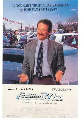 Cinema movie poster film advertising postcard Robin Williams Tim Robbins in Cadillac Man