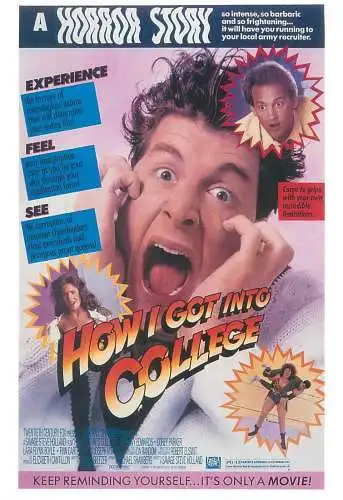Cinema movie poster film advertising postcard a horror story How I Got into College