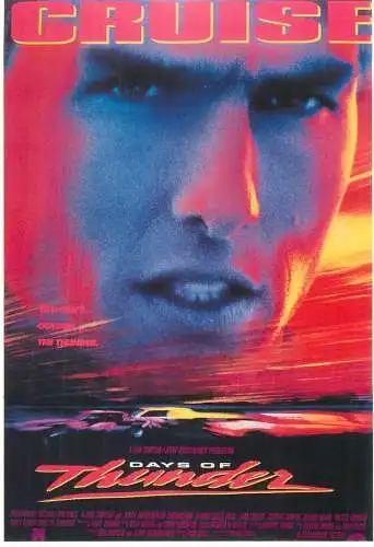 Cinema movie poster film advertising postcard Days of Thunder Tom Cruise