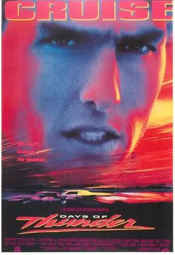 Cinema movie poster film advertising postcard Days of Thunder Tom Cruise