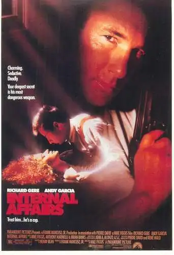 Cinema movie poster film advertising postcard Richard Gere Andy Garcia in Internal Affairs