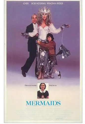 Cinema movie poster film advertising postcard Cher Winona Ryder in Mermaids