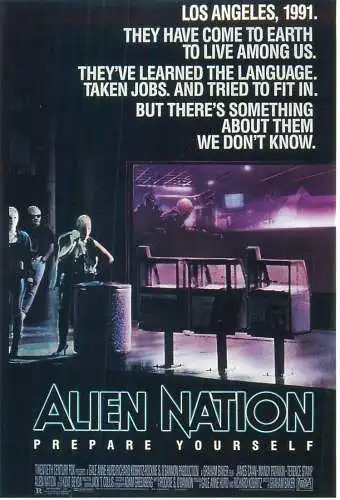Cinema movie poster film advertising postcard Alien Nation