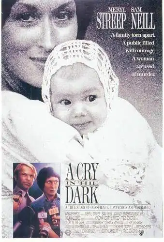 Cinema movie poster film advertising postcard Meryl Streep Sam Neill in A Cry in the Dark