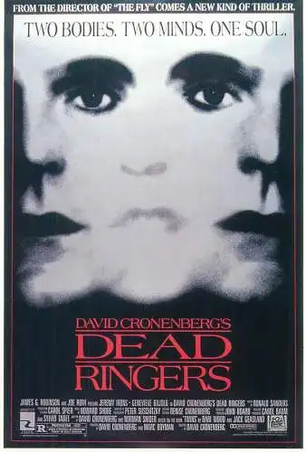 Cinema movie poster film advertising postcard David Cronenberg`s Dead Ringers