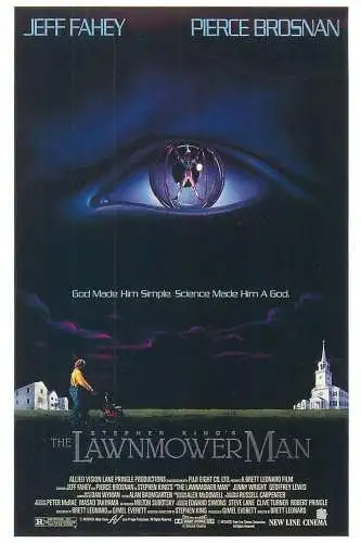 Cinema movie poster film advertising postcard Jeff Fahey Pierce Brosnan in Stephen King`s The Lawnmower Man