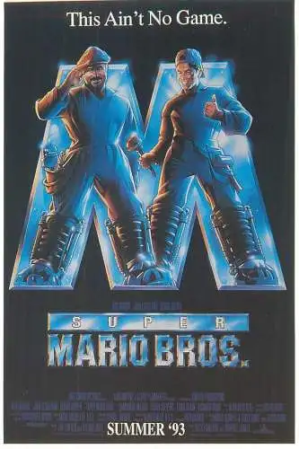Cinema movie poster film advertising postcard Super Mario Bros.