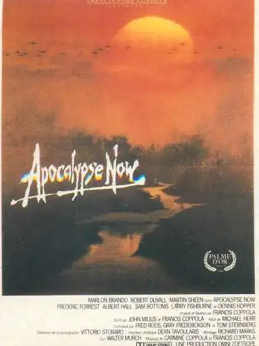 Cinema movie poster film advertising postcard Marlon Brando Robert Duvall Martin Sheen in Apocalypse Now