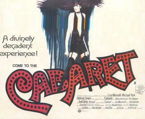 Cinema movie poster film advertising postcard Cabaret Liza Minnelli