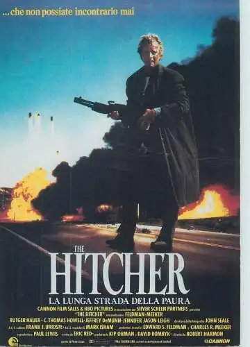 Cinema movie poster film advertising postcard Rutger Hauer in The Hitcher