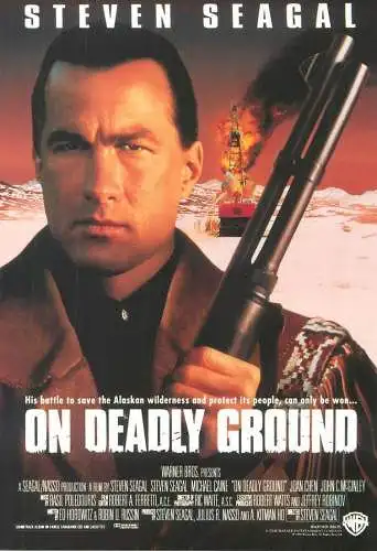 Cinema movie poster film advertising postcard Steven Segal in On Deadly Ground