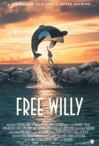 Cinema movie poster film advertising postcard Free Willy