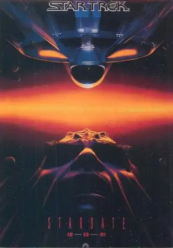 Cinema movie poster film advertising postcard Star Trek Stardate