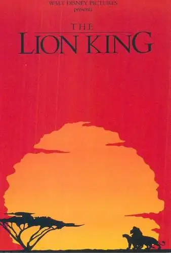Cinema movie poster film advertising postcard Walt Disney classic Lion King
