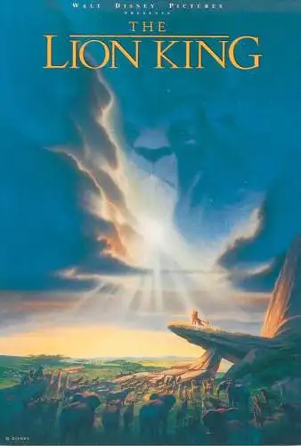 Cinema movie poster film advertising postcard Walt Disney Lion King