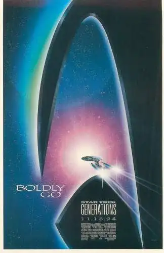 Cinema movie poster film advertising postcard Star Trek Generations