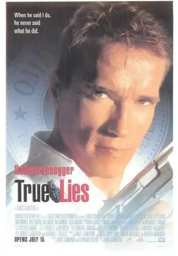 Cinema movie poster film advertising postcard Arnold Schwarzenegger in True Lies