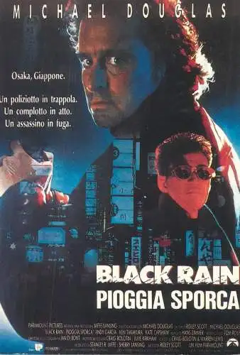 Cinema movie poster film advertising postcard Michael Douglas Black Rain
