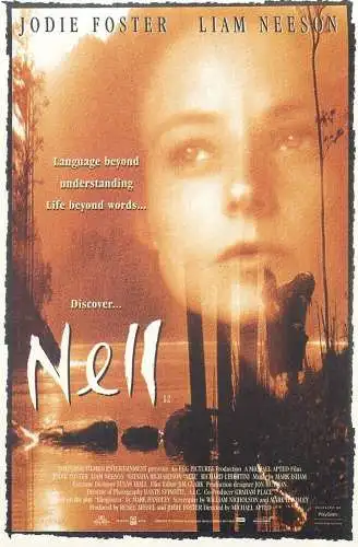 Cinema movie poster film advertising postcard Liam Neeson Jodie Foster in Nell