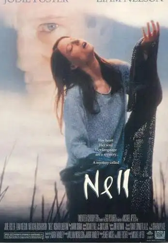 Cinema movie poster film advertising postcard Jodie Foster Liam Neeson in Nell
