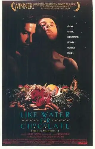 Cinema movie poster film advertising postcard Like Water for Chocolate