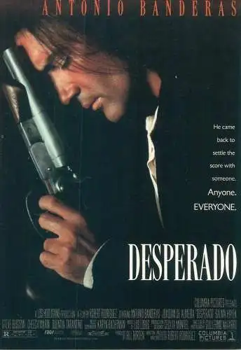 Cinema movie poster film advertising postcard Desperado Antonio Banderas
