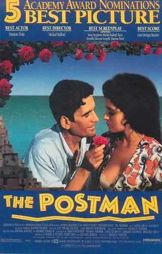 Cinema movie poster film advertising postcard The Postman Massimo Troisi