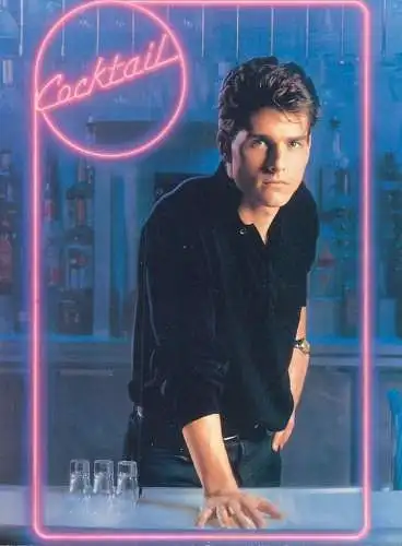 Cinema movie poster advertising postcard Tom Cruise Cocktail