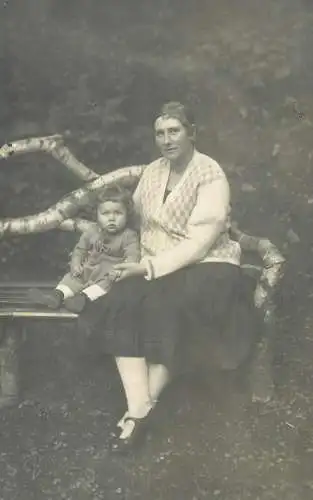 1927 Postcard family group photo mother and her three sons