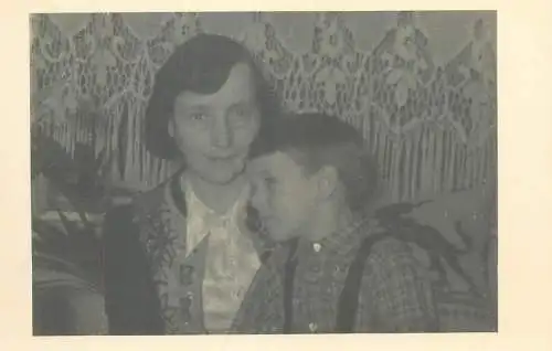 1941 Postcard son and mother family picture