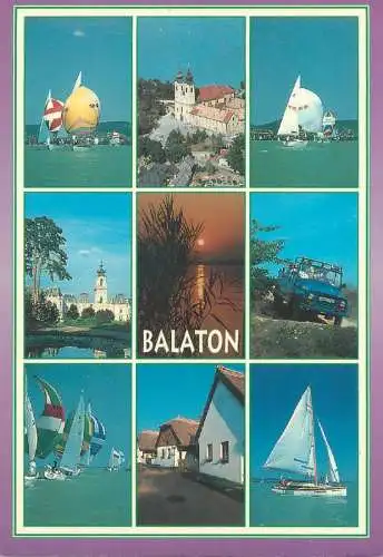 Europe Hungary Balaton lake multi view postcard