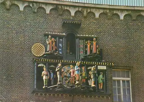 Europe Hungary Szeged music clock 1967 postcard
