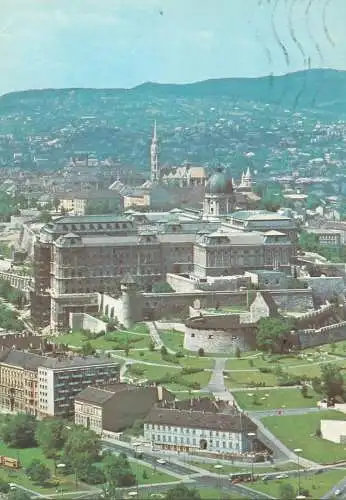 Europe Hungary Budapest castle view 1975 postcard