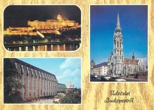 Europe Hungary Budapest multi view postcard